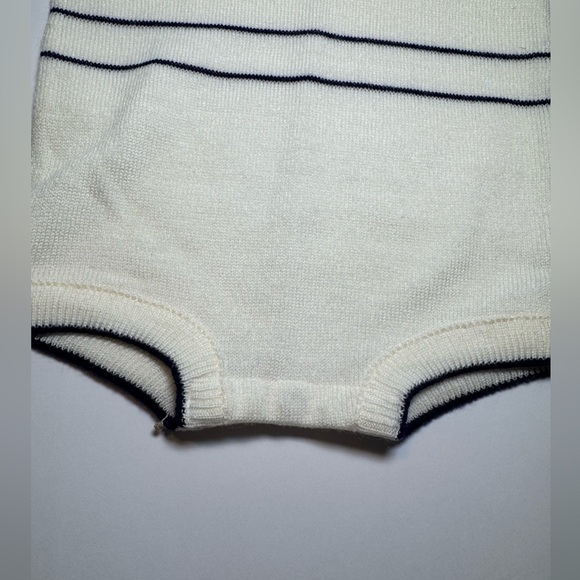 Vintage White Collared Romper Size 6-9M - Picture 3 of 4
